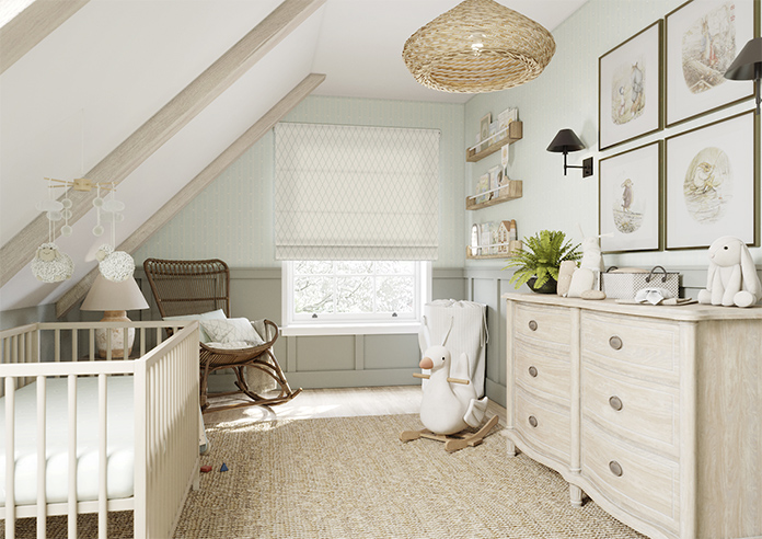 Puddle Down, Trellis Egg - Roman Blind - Image 6